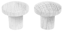 Treknott Ø25 mm hvit eik - 2 stk.